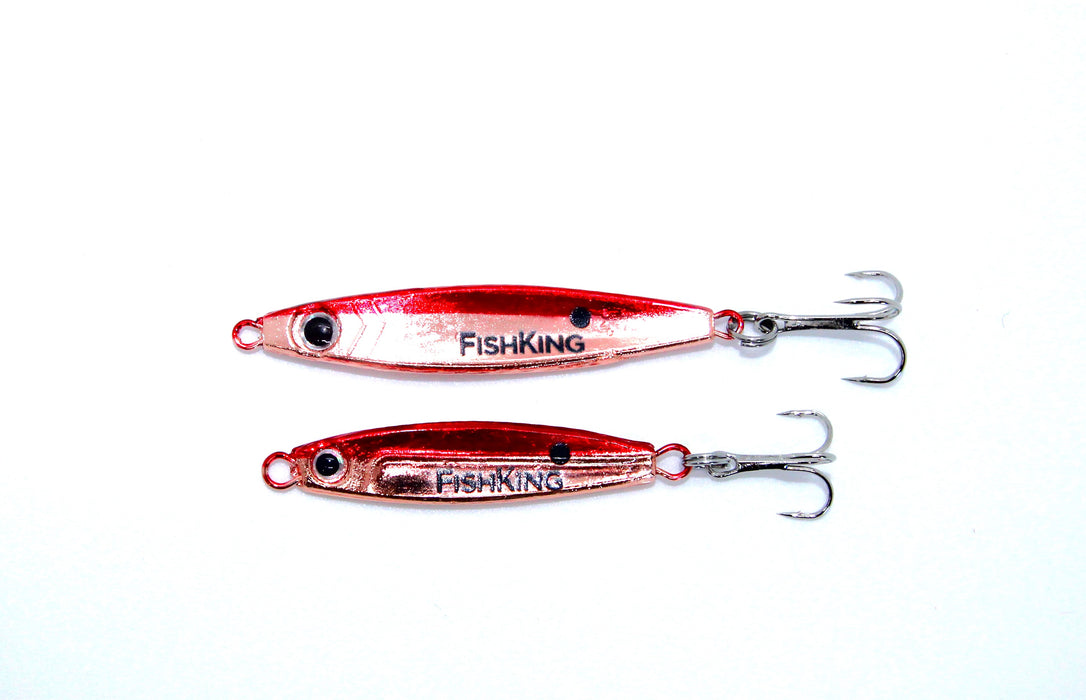 FishKing Trigger Prey rød/kobber, 12 og 18 gram. Nyhet 2024!