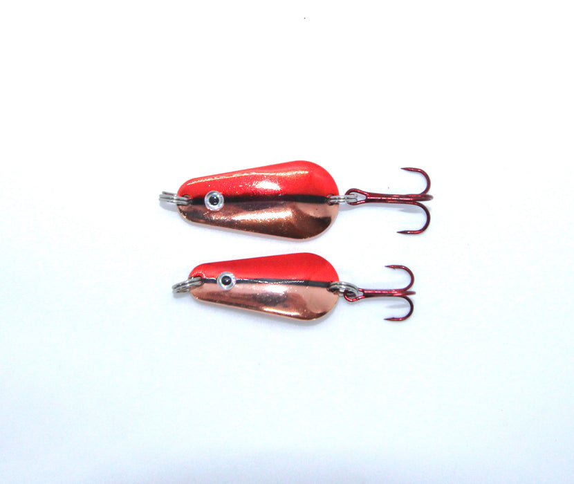 FishKing Trigger Spoon rød/svart/kobber, 8 og 13 gram. Nyhet 2024!