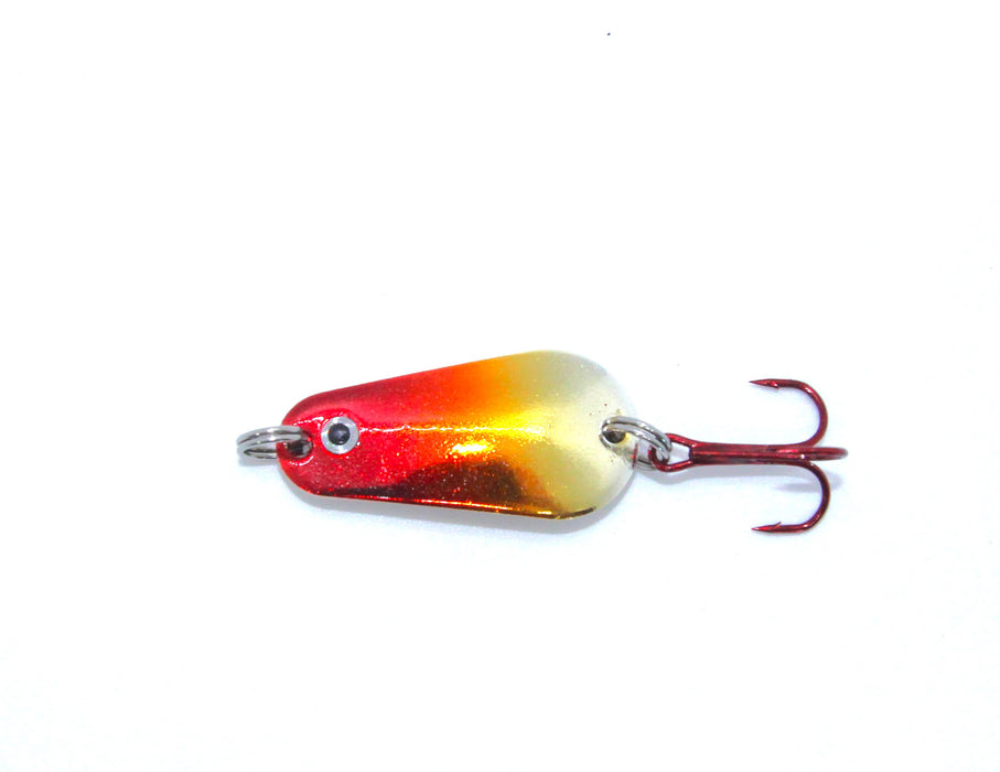 FishKing Trigger Spoon rød/oransje/sølv, 8 og 13 gram. Nyhet 2024!