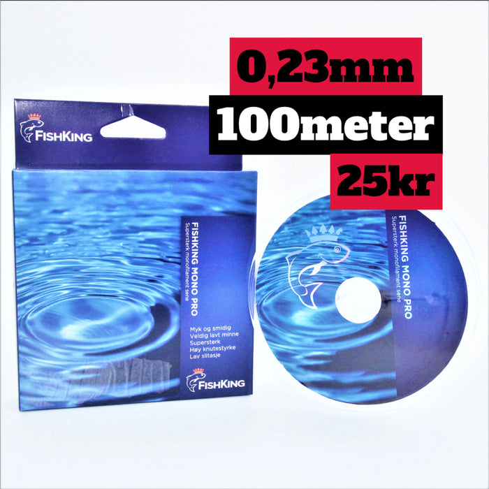 FishKing MonoPro Premium monofilament sene NB! 100 meter