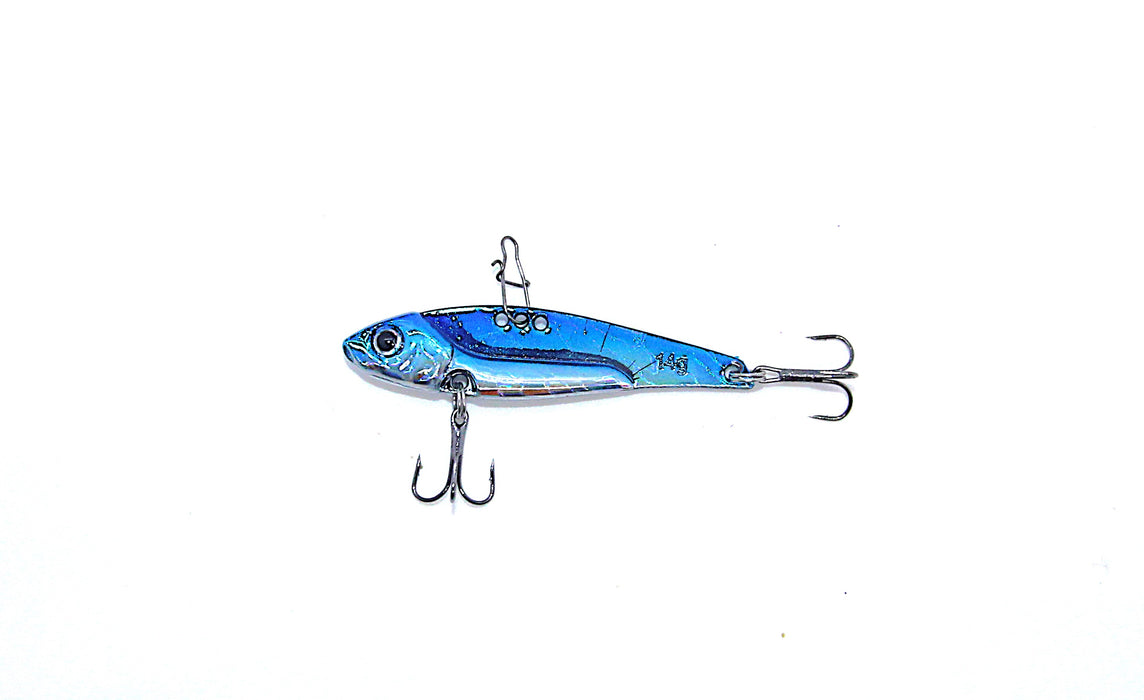 FishKing Trigger Target blå/sølv (helo), 7 og 14 gram. Nyhet 2025!