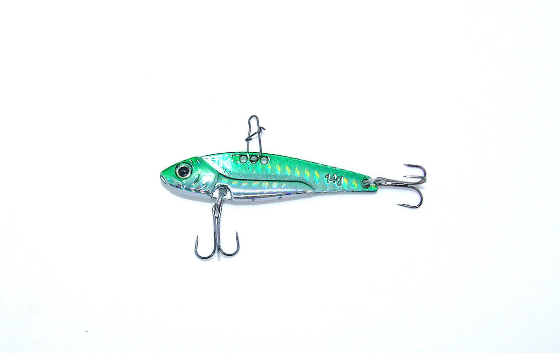 FishKing Trigger Target grønn/sølv (helo), 7 og 14 gram. Nyhet 2025!