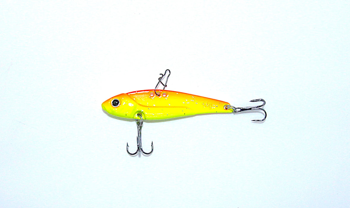 FishKing Trigger Target oransje/gul m/glitter, 7 og 14 gram. Nyhet 2025!