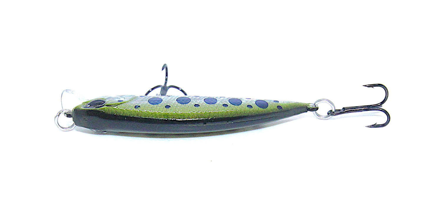 Striker ørret 5 grønnsvart/sølv/blå/rosa 5,5cm