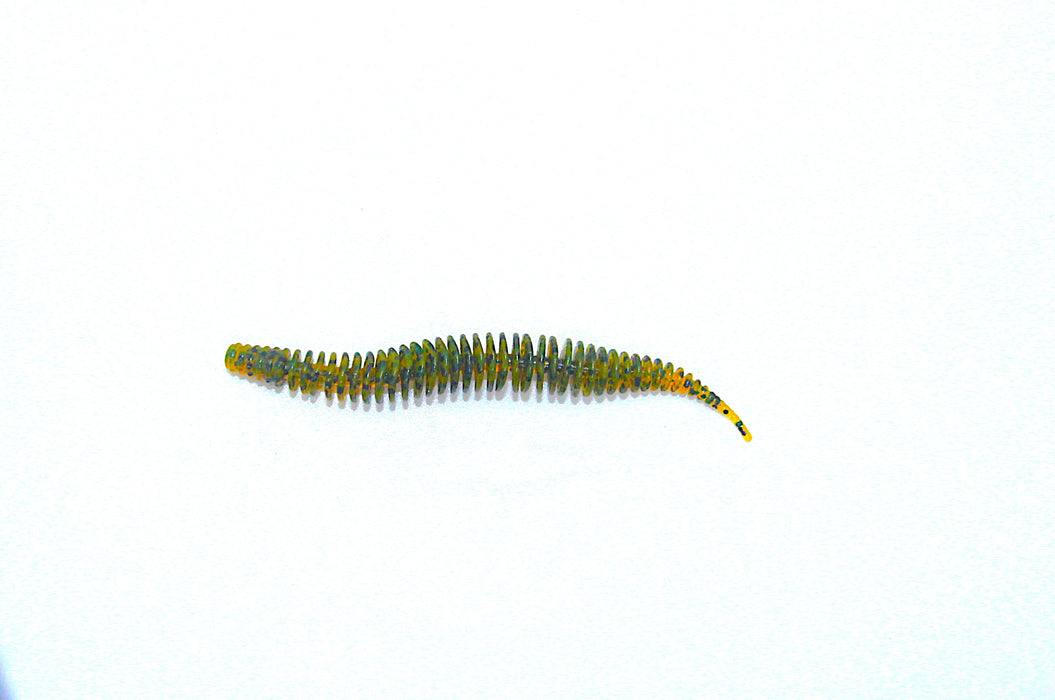Worm 8cm, brungrønn, 1.4 gram
