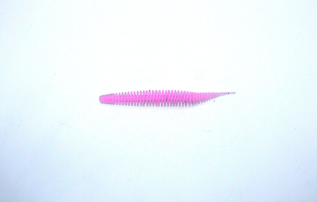Worm 8cm, rosa/glitter, 1.4 gram