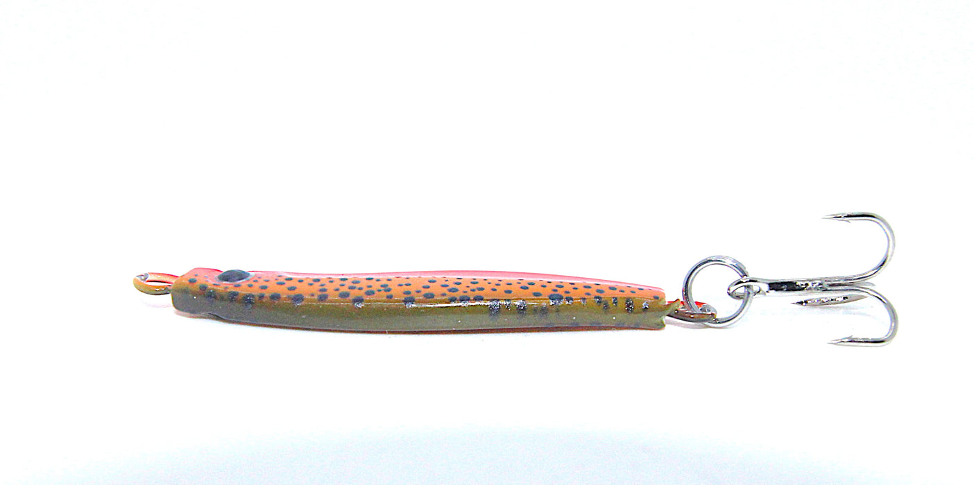 FishKing Trigger Prey ørretserie brun/rød, 12 og 18 gram. Nyhet 2026!