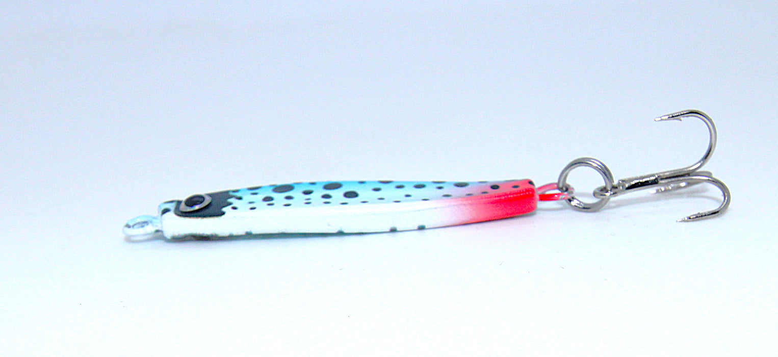 FishKing Trigger Prey ørretserie blå/hvit/rød, 12 og 18 gram. Nyhet 2026!