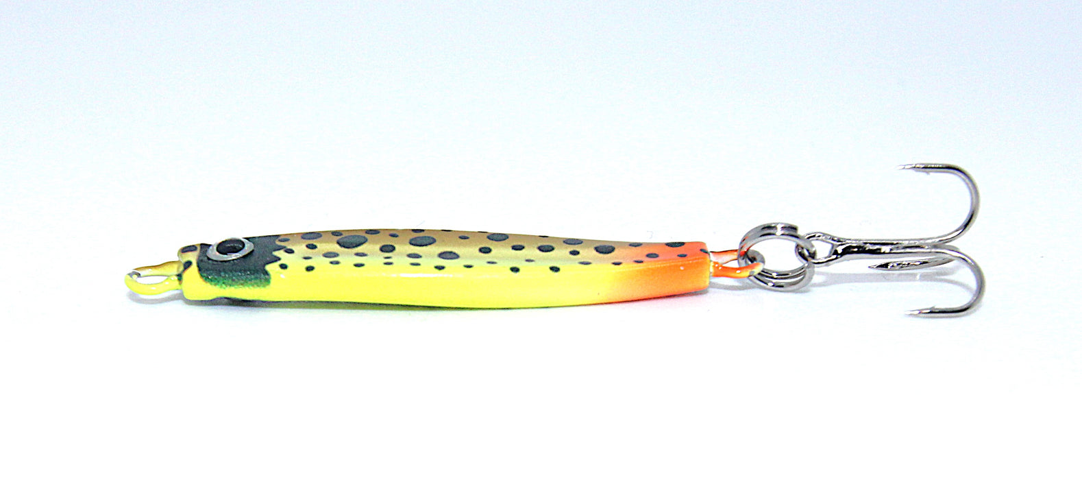 FishKing Trigger Prey ørretserie kobberbrun/gulgrønn/rød, 12 og 18 gram. Nyhet 2026!
