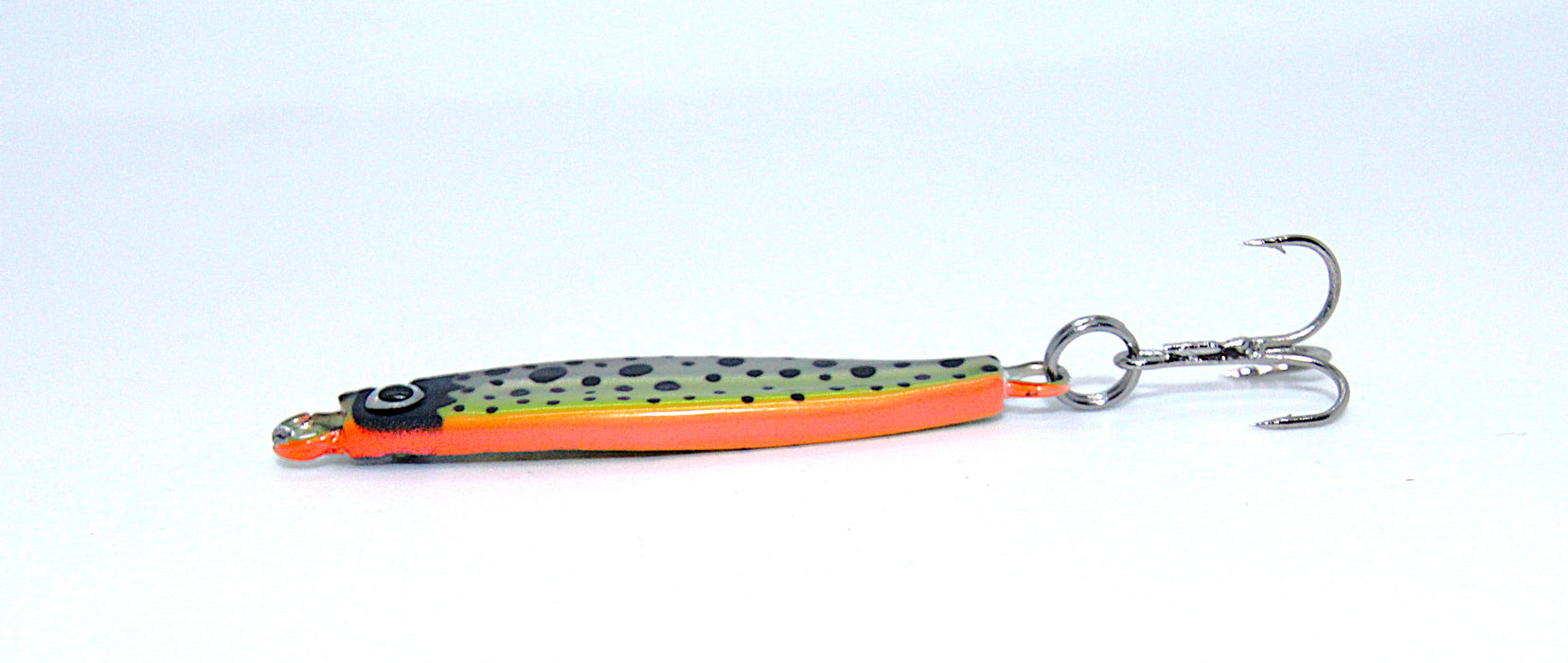 FishKing Trigger Prey ørretserie svart/grågrønn/oransje, 12 og 18 gram. Nyhet 2026!