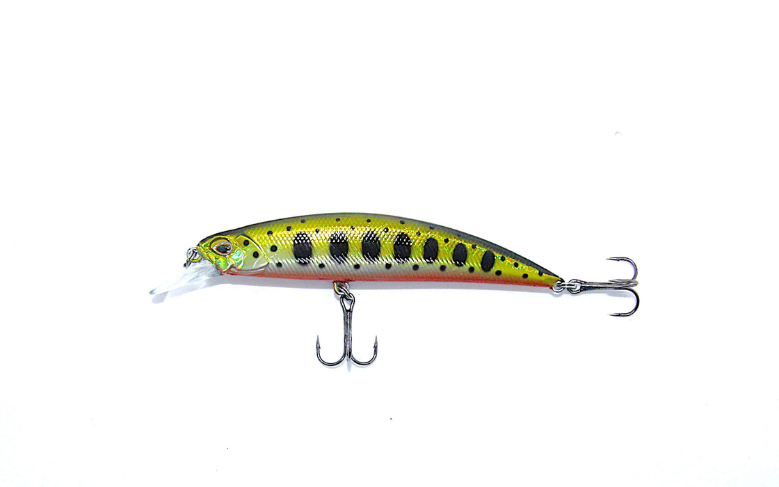 Striker ørret gulgrønn/svart/oransje, 10cm