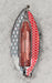 Røyeblink med lys, Ravdu, hvit og rød med sølv bakside 3, 80mm, art.nr.11490