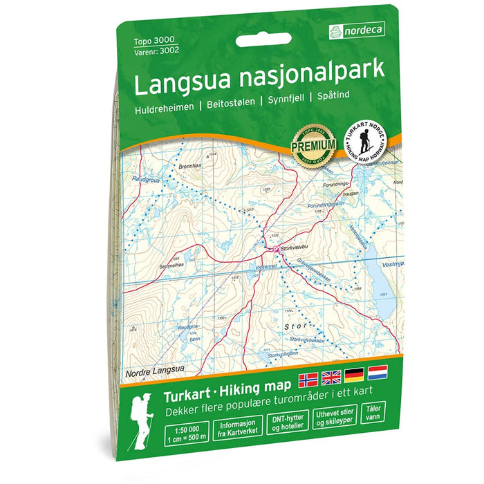 Langsua nasjonalpark (Gausdal) 1:50 000