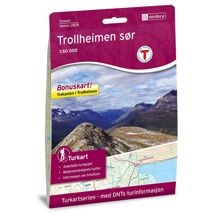 Trollheimen sør 1:50 000 m/bonuskart Treknatten i Trollheimen