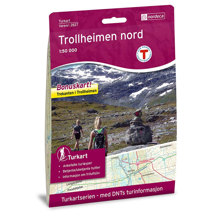 Trollheimen nord 1:50 000 m/bonuskart Treknatten i Trollheimen