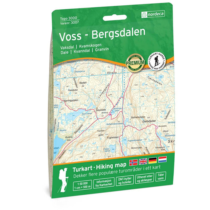 Voss-Bergsdalen 1:50 000